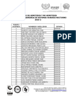 Listado-Convocatoria Ing Sistemas Horario Nocturno 2016 2