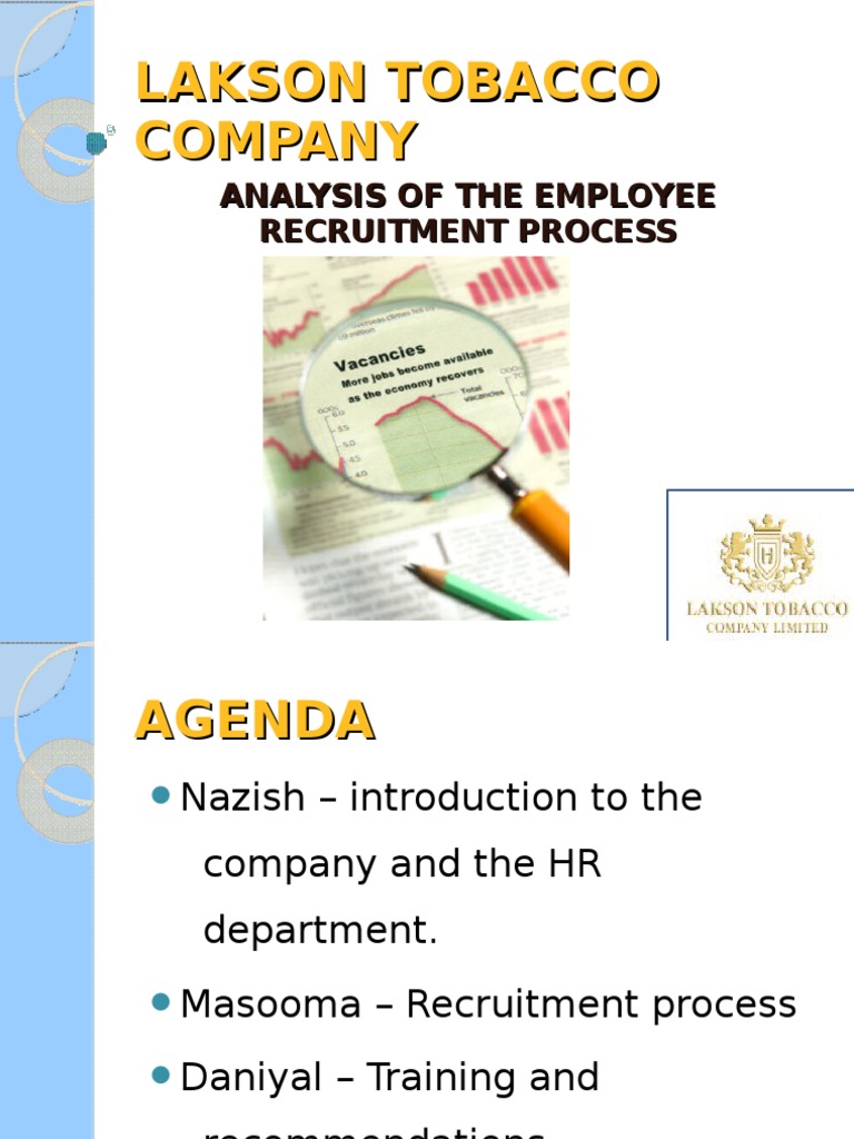 jobs in the tobacco industry Lakson Tobacco Company Recruitment Overview | PDF | Human Resource  Management