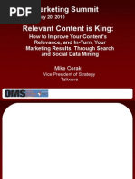 Download Online Marketing Summit Phoenix OMSPHX 2010 Informing Content Strategy Mike Corak by Mike Corak SN32014295 doc pdf