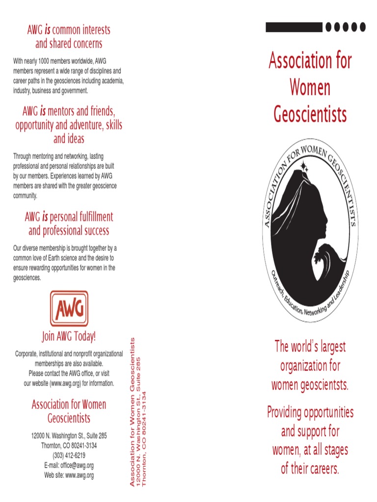 Association For Women Geoscientists Awg Is Common Interests And Shared