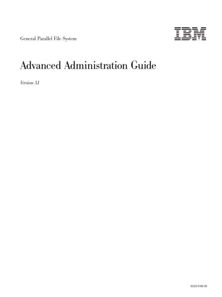 GPFS Advance Administration Guide | PDF | Computer Cluster | File System