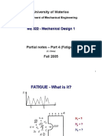 ME 322 - Partial notes – Part 4 (Fatigue