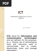 Understand The Effectiveness of Icts in Education: Mary Joy M. Fernandez