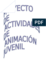 Proyecto de Animación Juvenil