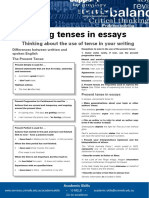Using Tenses in Essays