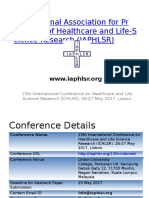 13th International Conference On Healthcare and Life Science Research (ICHLSR), 26-27 May 2017, Lisbon