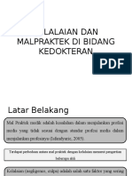 Kelalaian Dan Malpraktek Di Bidang Kedokteran