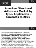 Americas Structural Adhesives Market Worth 4.40 Billion USD by 2021