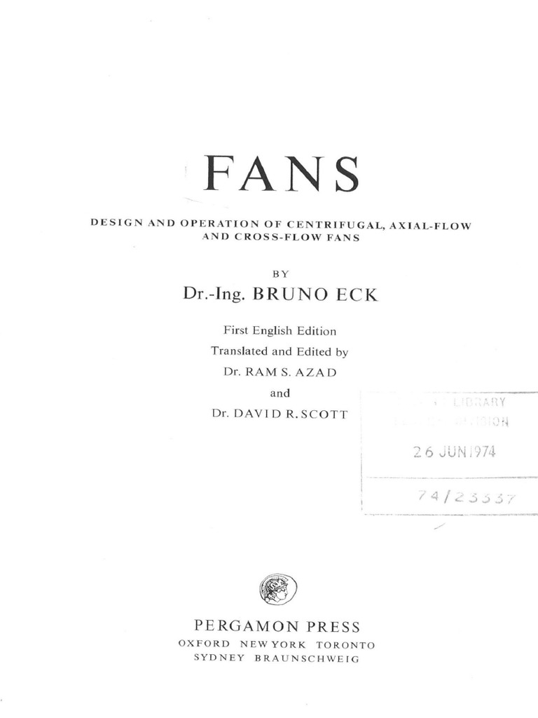 Fans Design And Operation Of Centrifugal Axial Flow And Cross Flow