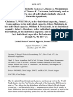 John Lombardi, Roberto Ramos Jr., Hasan A. Muhammad, Rafael A. Garcia and Thomas E. Carlstrom, Individually and as Representatives of a Class of Individuals Similarly Situated v. Christine T. Whitman, in Her Individual Capacity, James L. Connaughton, in His Individual Capacity, Eileen McGinnis in Her Individual Capacity, William J. Muszynski, in His Individual Capacity, John L. Henshaw, in His Individual Capacity, Samuel Thernstrom, in His Individual Capacity, and John Does, 1-10, in Their Individual Capacities, Docket No. 06-1077-Cv, 485 F.3d 73, 2d Cir. (2007)