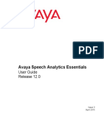 Avaya Speech Analytics Essentials User Guide (1)