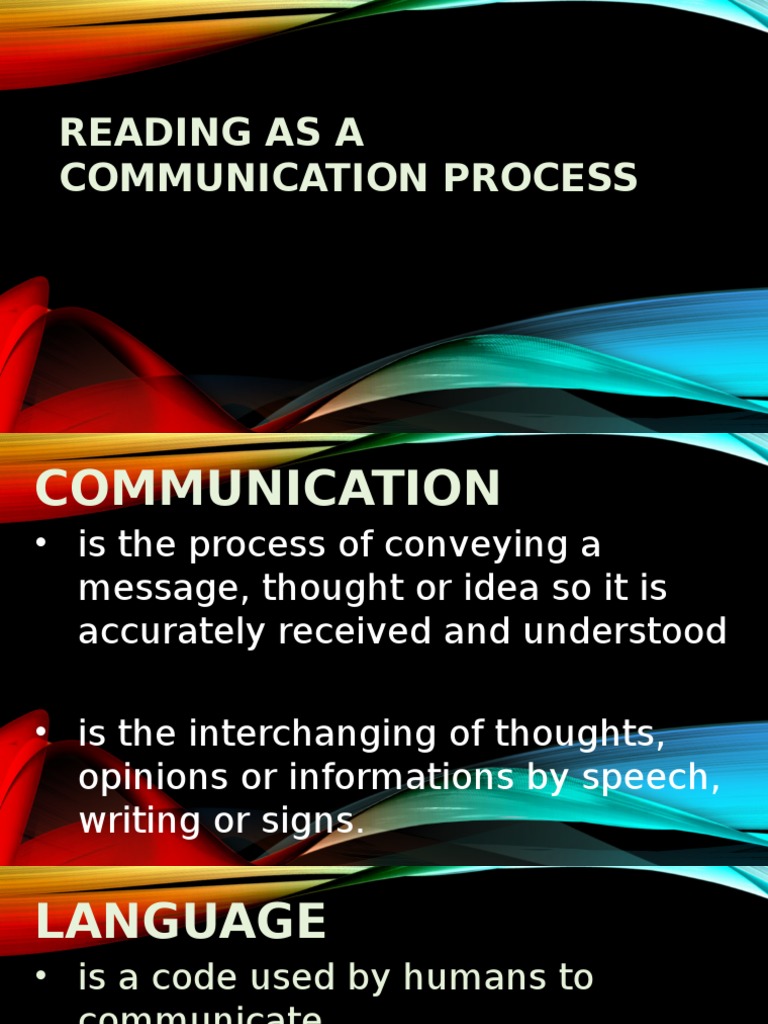 Reading As A Communication Process PDF