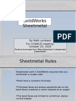 SolidWorks Sheetmetal Basics and Best Practices