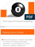 The Future of Cloud Computing: Thursday, September 1, 11