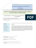 Detection and Enumeration of Coliform Bacteria in Drinking