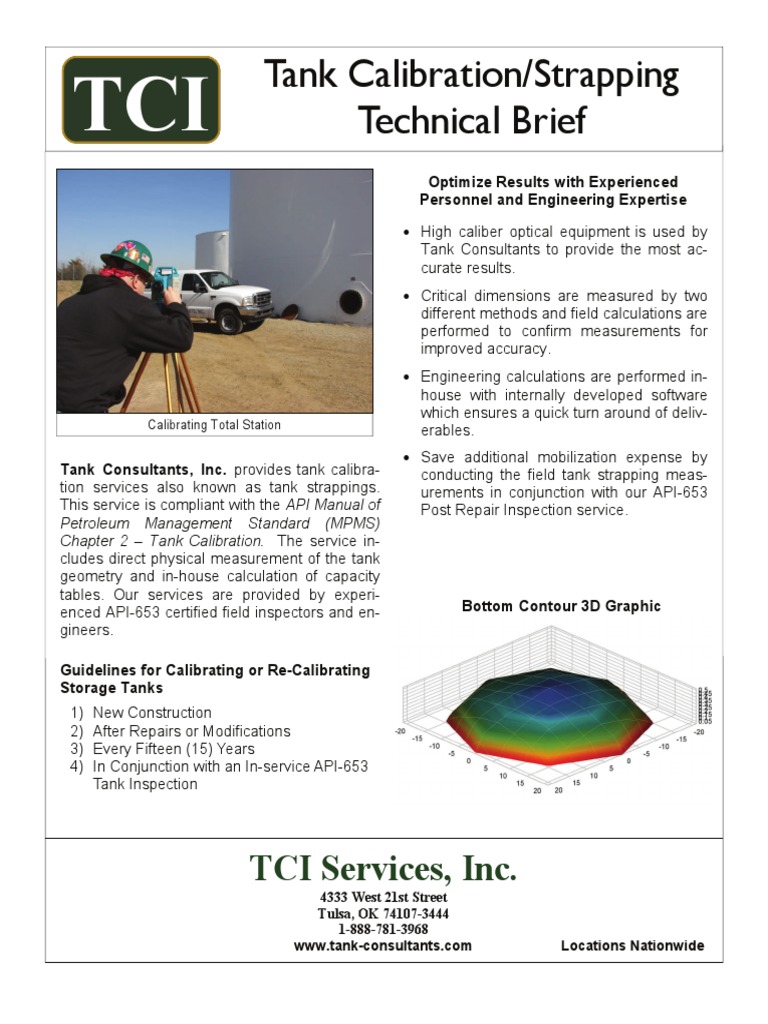 Tank Strapping Calibration Calibration Tanks
