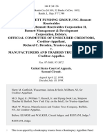 In Re the Bennett Funding Group, Inc. Bennett Receivables Corporation, Bennett Receivables Corporation Ii, Bennett Management & Development Corporation, Debtors. Official Committee of Unsecured Creditors, Creditor-Appellant, Richard C. Breeden, Trustee-Appellant v. Manufacturers and Traders Trust Company, Creditor-Appellee, 146 F.3d 136, 2d Cir. (1998)