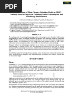 The Application of High Chrome Grinding Media at MMG Century Mine For Improved Grinding Media Consumption and Metallurgy Performance