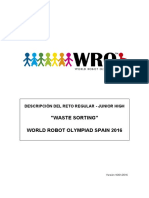 WRO 2016 - Descripcion Del Reto - JuniorHigh