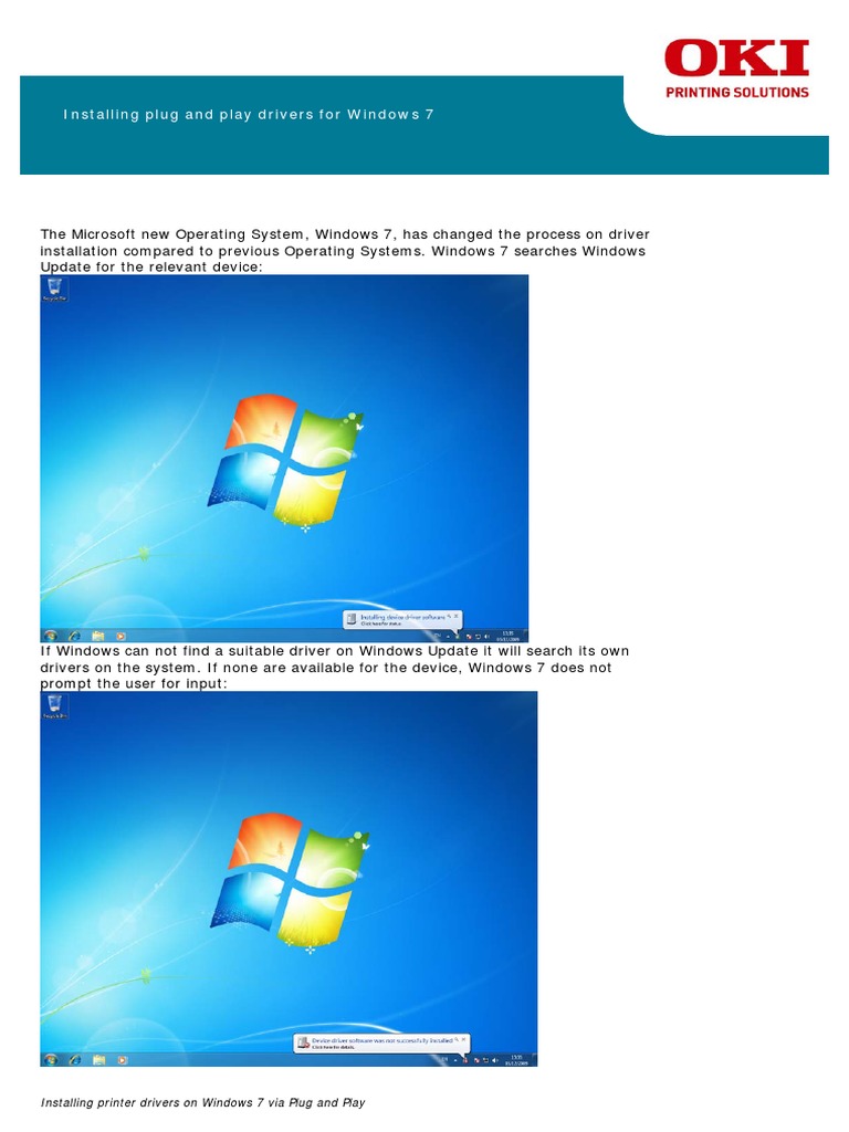 Installing Printer Drivers On Windows 7 Via Plug and Play - tcm3-104947 ...