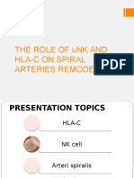 The Role of Unk and Hla-C On Spiral Arteries Remodelling