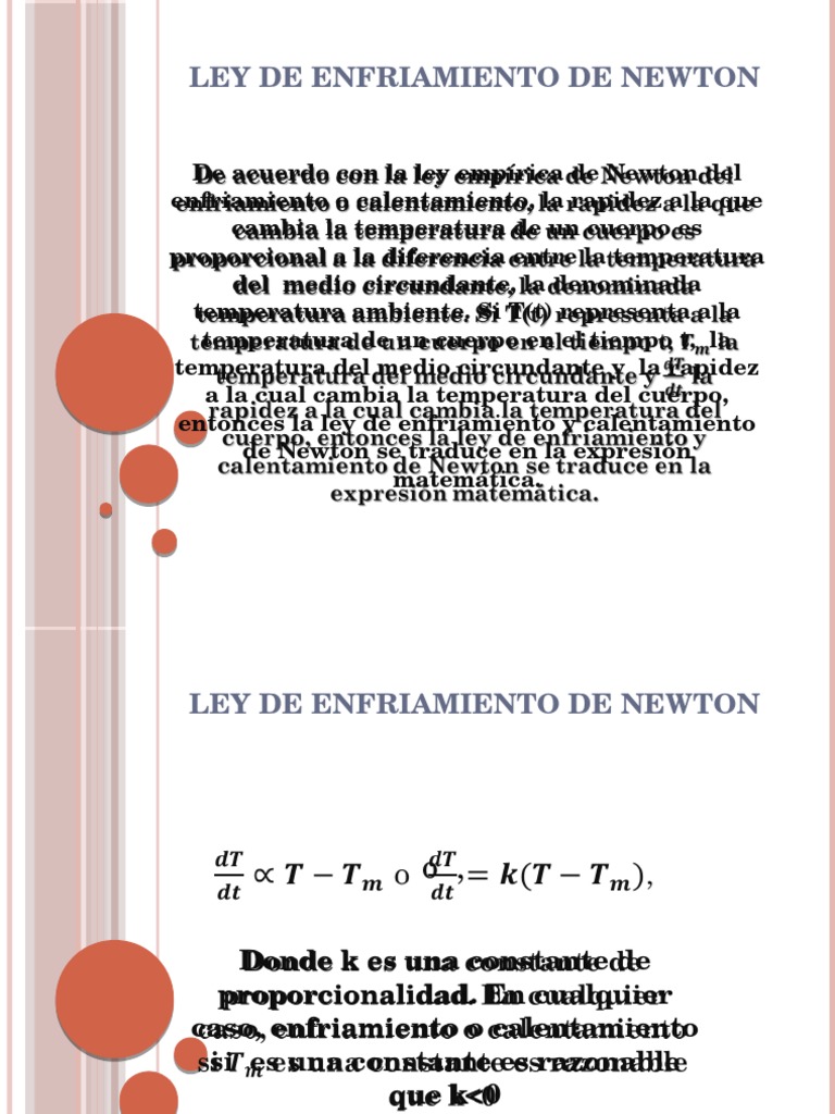 Experimento Ley De Enfriamiento De Newton