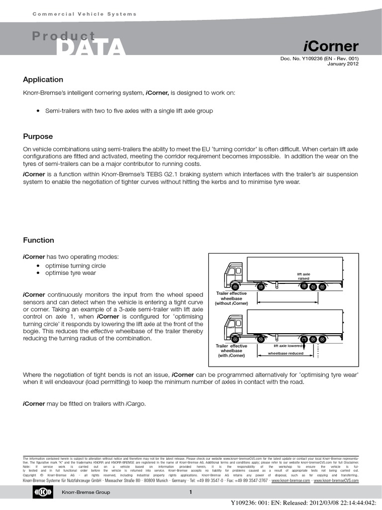 Knorr Bremse Tebs | Semi Trailer Truck | Axle