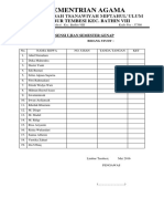 Absensi Ujian Mts Miftahul Ulum Limbur Tembesi