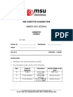 Mid-Semester Examination: (March 2012 Session)