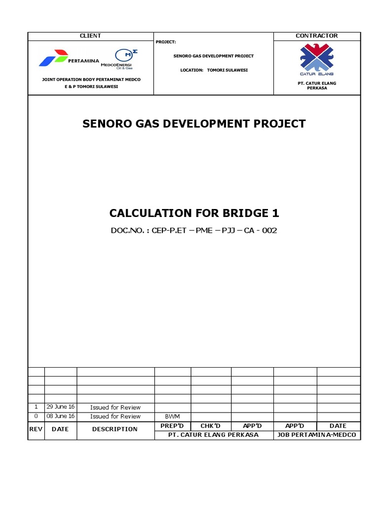 Calculation for Bridge 1 Stress (Mechanics) Strength Of Materials