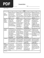 paragraph rubric
