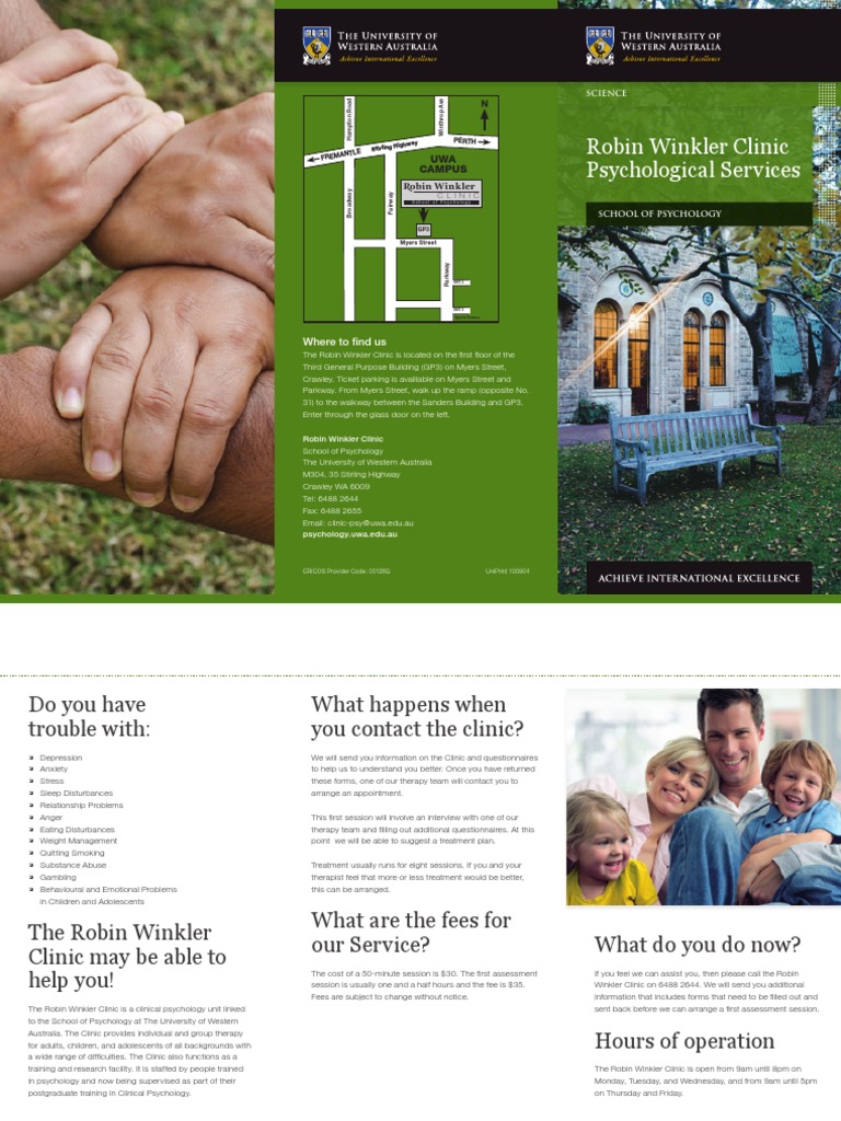 Robin Winkler Clinic Services Overview | PDF | Psychotherapy | Psychology