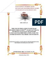 Download THE USE OF SIMULATION TO DEVELOP SPEAKING SKILLS FOR THIRD YEAR FAST TRACK STUDENTS AT FACULTY OF ENGLISH LANGUAGE TEACHER EDUCATION ULIS- KHC KIM LAN- QH1E by Kavic SN32026163 doc pdf