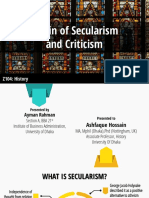 Origin of Secularism and Criticism