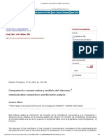 Competencia Comunicativa y Análisis Del Discurso