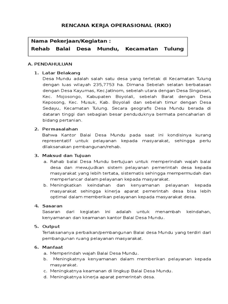 Contoh RKO | PDF