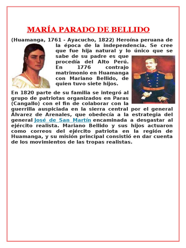 Biografía de María Parado de Bellido | PDF | Historia