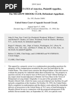 United States v. The Meadow Brook Club, 259 F.2d 41, 2d Cir. (1958)