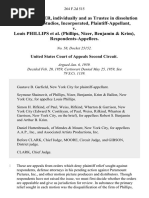 Dave Fleischer, Individually and as Trustee in Dissolution of Fleischer Studios, Incorporated v. Louis Phillips (Phillips, Nizer, Benjamin & Krim), 264 F.2d 515, 2d Cir. (1959)