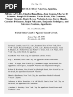 United States v. Alfredo Aviles, Charles Barcellona, Jean Capece, Charles Di Palermo, Joseph Di Palermo, Natale Evola, Vito Genovese, Vincent Gigante, Daniel Lessa, Nicholas Lessa, Rocco Mazzie, Carmine Polizzano, Ralph Polizzano, Benjamin Rodriquez, and Salvatore Santora, 274 F.2d 179, 2d Cir. (1960)