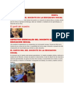 Perfil Pedagogico Del Docente en La Educacion Inicial