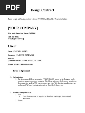 Design Contract