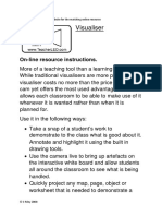 Visualiser: On-Line Resource Instructions