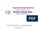 CAPE BIOLOGY LABORATORY MANUAL: GUIDELINES
