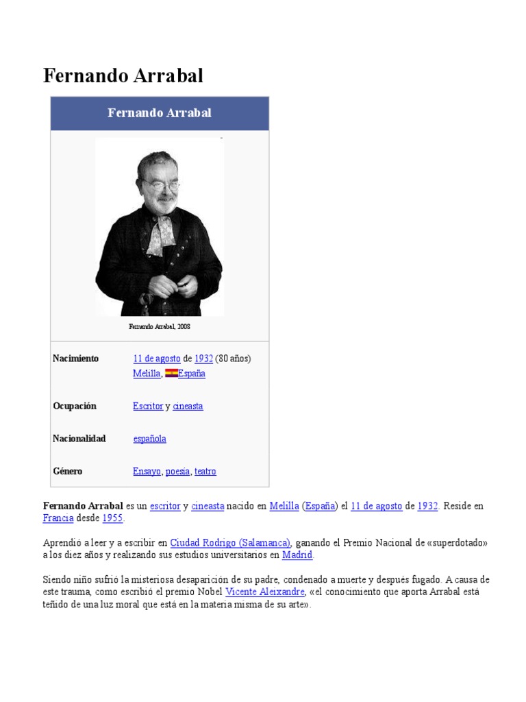 Arrabal y Picnic PDF Artes (general)