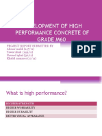 Development of High Performance Concrete of Grade M60