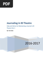 Help and Advice For Keeping A Journal in Ib Theatre Part 11