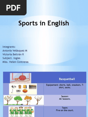 Sports in English.