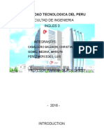 Universidad Tecnologica Del Peru: Facultad de Ingenieria Ingles 3