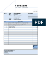 Hourly Roofing Service Invoice